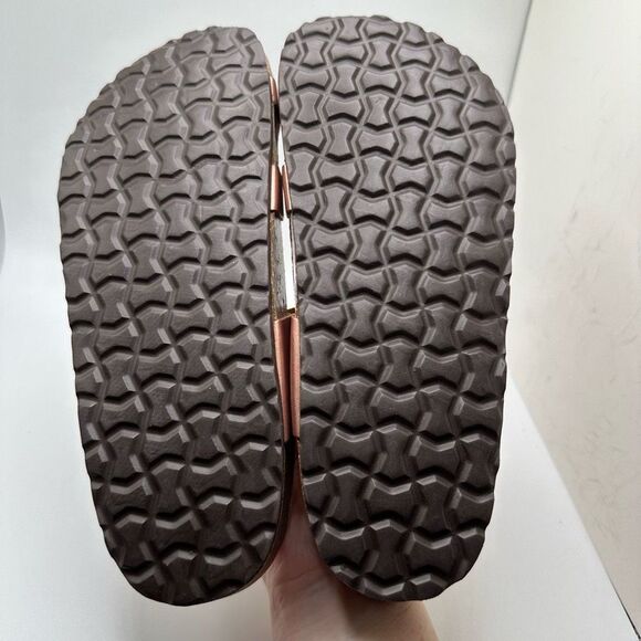 CUSHIONAIRE Women's Cork Footbed Sandal With +Comfort 7 WIDE ROSE GOLD - Picture 5 of 7